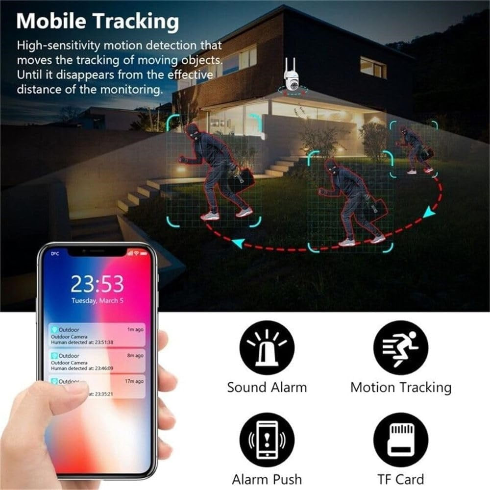 Ibotz Smart 3MP WiFi Indoor Fox Security Camera with Color Night Vision, 360° Rotation, Motion Tracking, Two Way Audio and Multi Users View