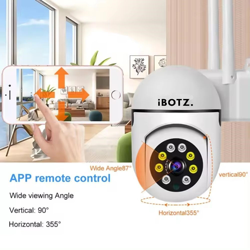 Ibotz Smart 3MP WiFi Indoor Fox Security Camera with Color Night Vision, 360° Rotation, Motion Tracking, Two Way Audio and Multi Users View