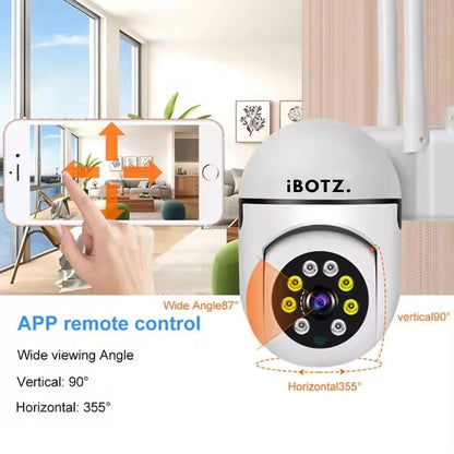 Ibotz Smart 3MP WiFi Indoor Fox Security Camera with Color Night Vision, 360° Rotation, Motion Tracking, Two Way Audio and Multi Users View